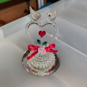 Glass Baron Doves Figurines